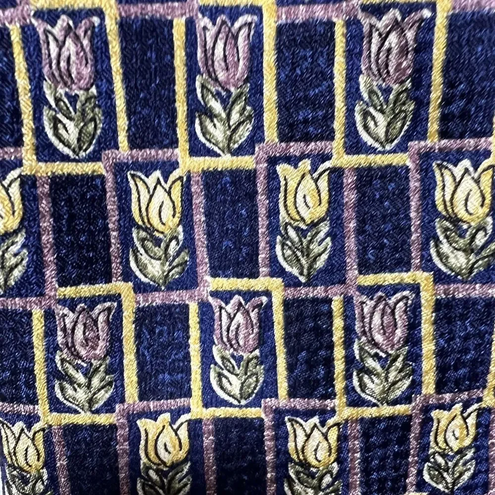 CC Hughes Silk Necktie Lot of 4 Mens Ties Made in Italy Floral Geometric
