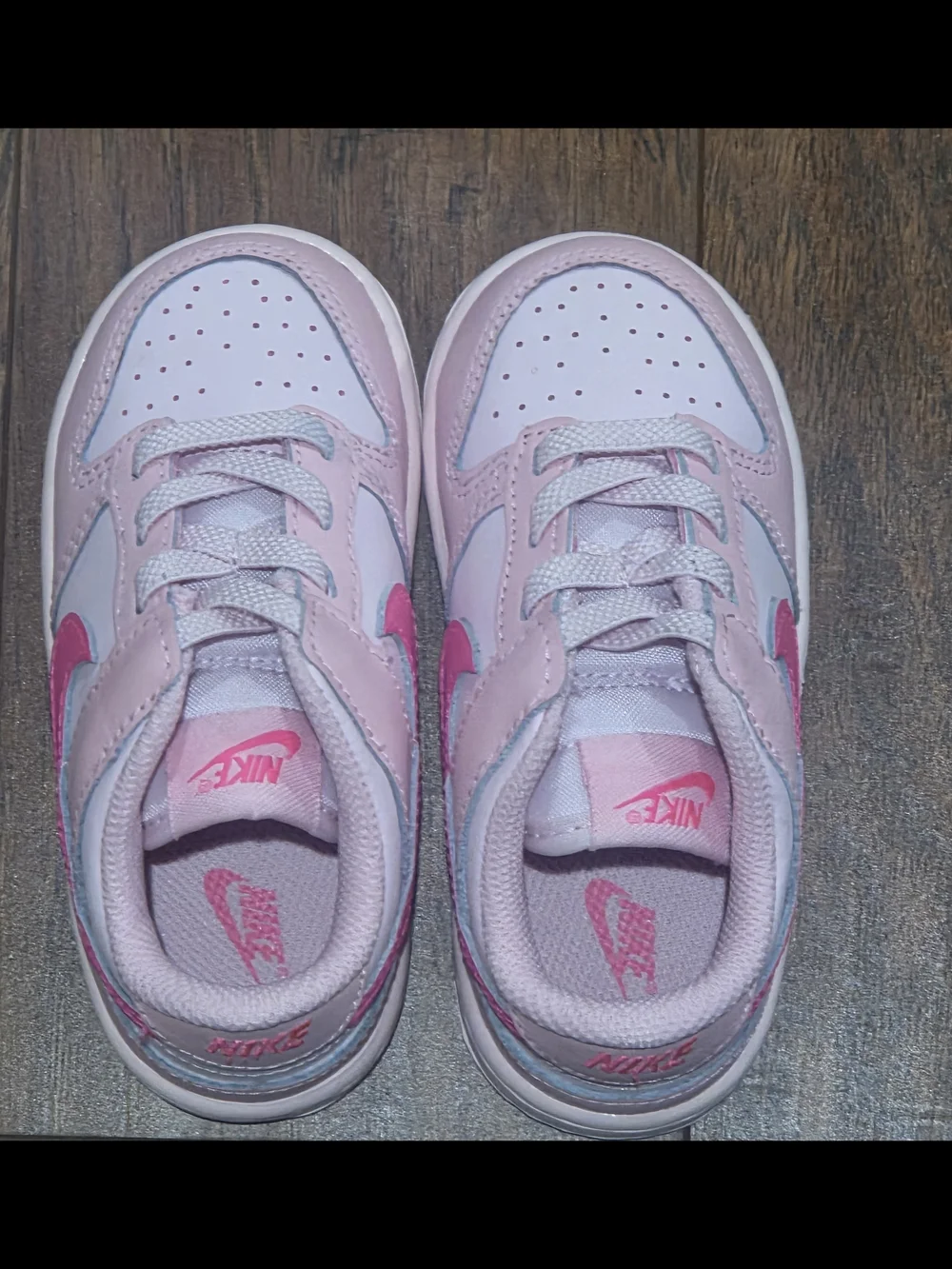 Nike Toddlers Dunk Low Medium Soft Pink/Hyper Pink/Pink Foam Sneakers-Size 7c