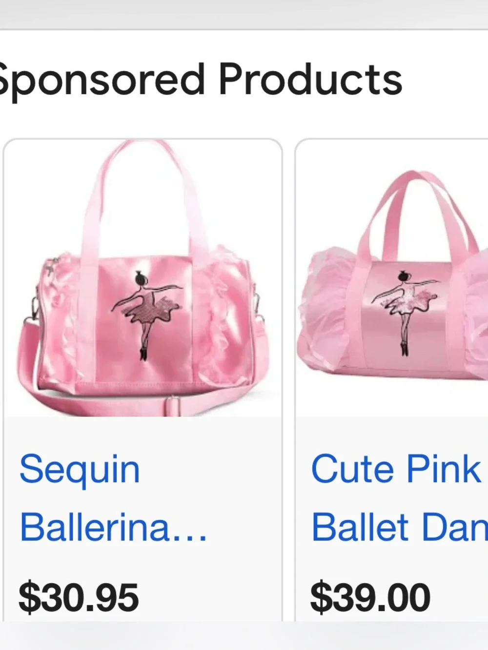 Capezio Sequin Ballerina Barrel Bag Pick new without tags