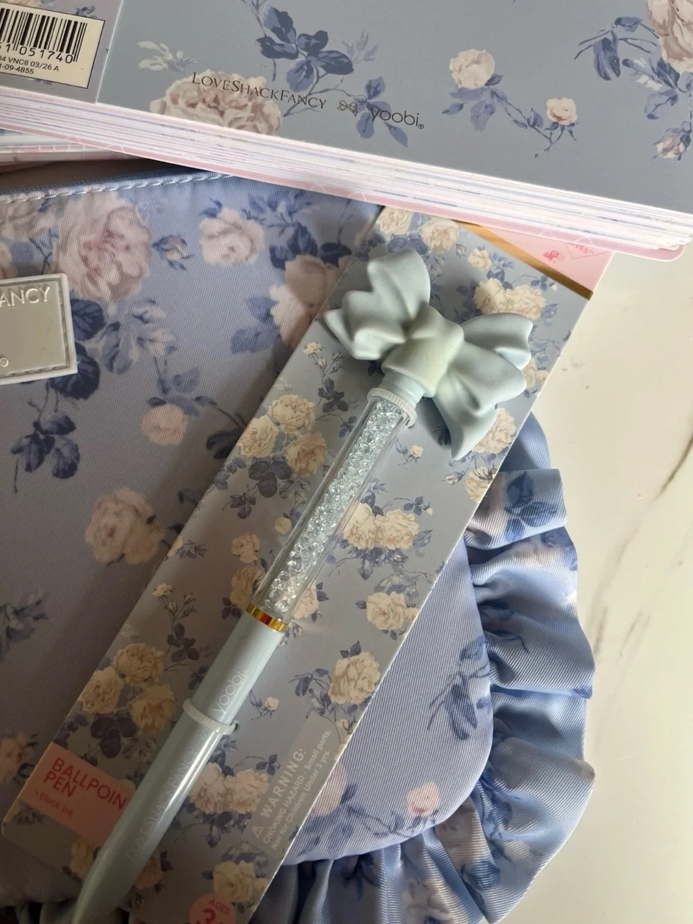 LoveShackFancy binder blue