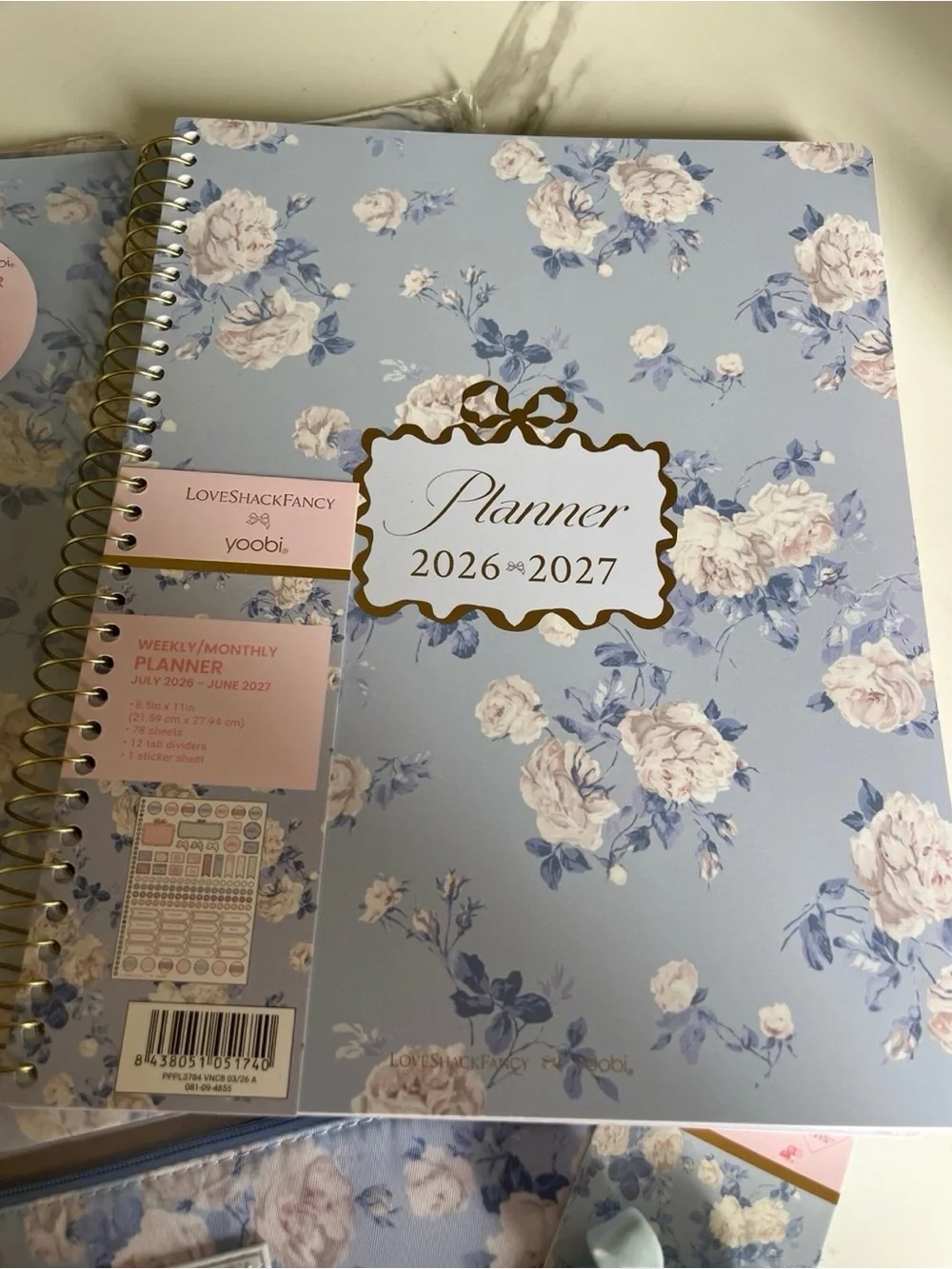 LoveShackFancy binder blue