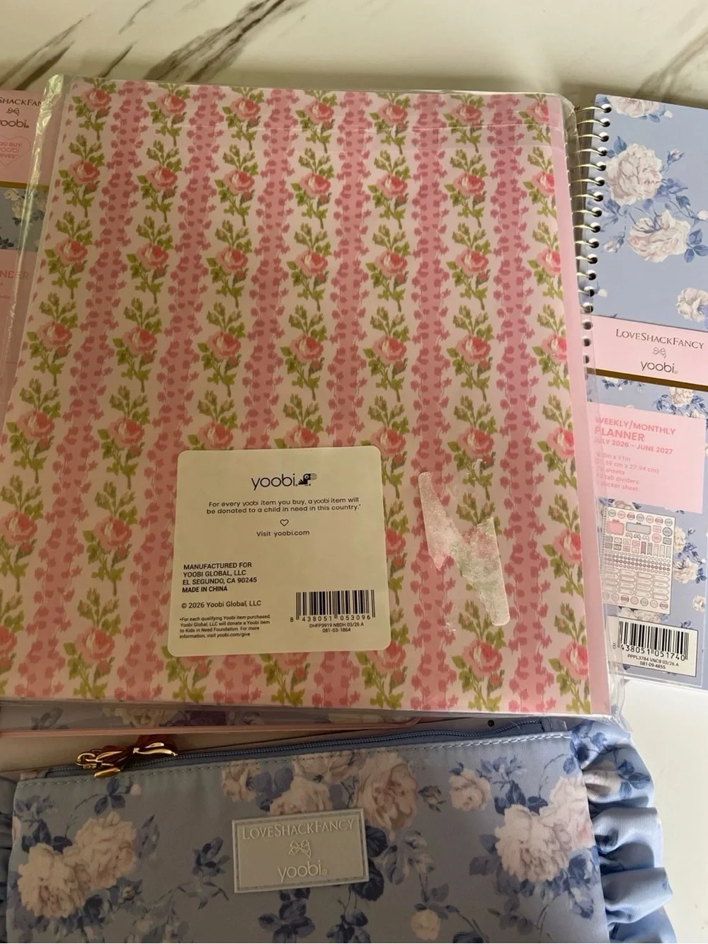 LoveShackFancy binder blue