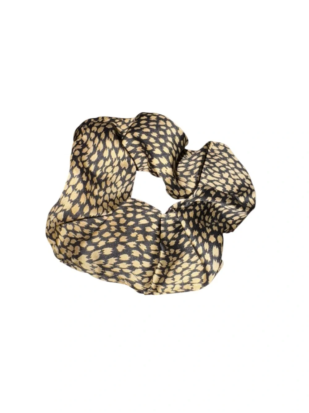 Classic Printed Scrunchie in Black and Cream