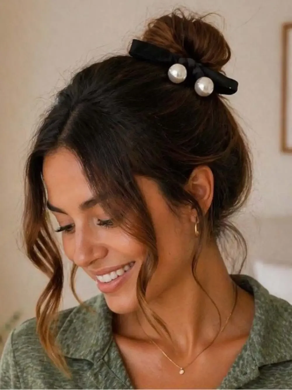 Vintage Style Unique Pearl-Embellished Hair Tie Set — Women Accessories 5 Pieces