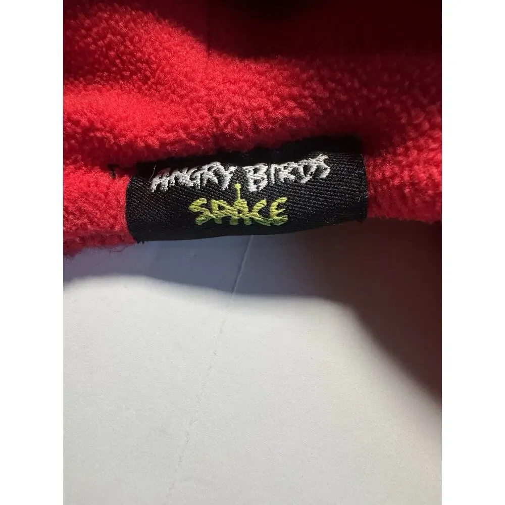 Angry Birds Winter Hat Lot Red Bird & Black Bird Fleece Earflap Beanie One Size