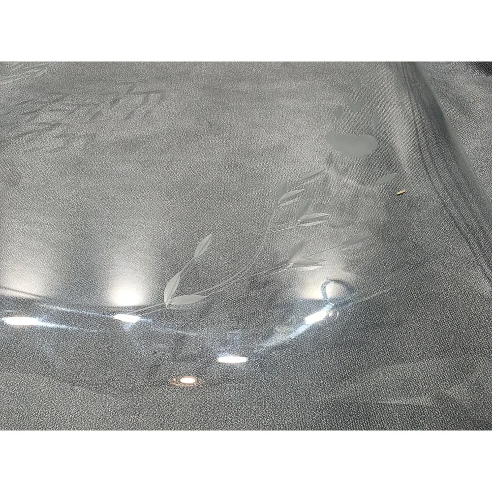 Princess House Heritage Crystal Square Platter 12in Etched Floral Tray #106