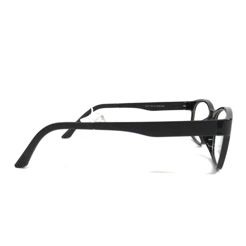 Success Eyeglasses Frames MATT BLACK Matte Black Rectangle Full Rim 55-16-140