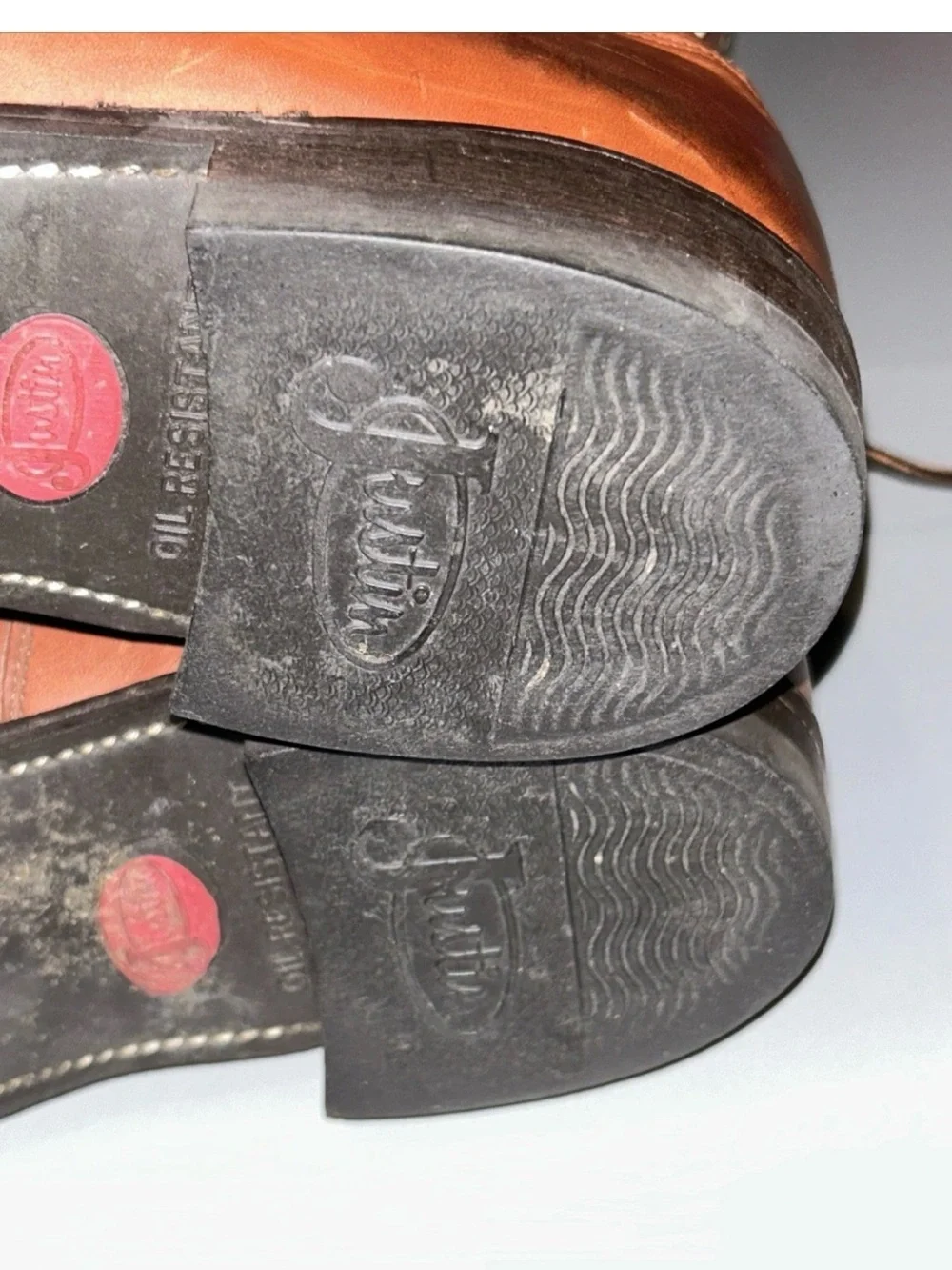Vintage Justin Kiltie Roper Boots All Leather Brown Size 11 D