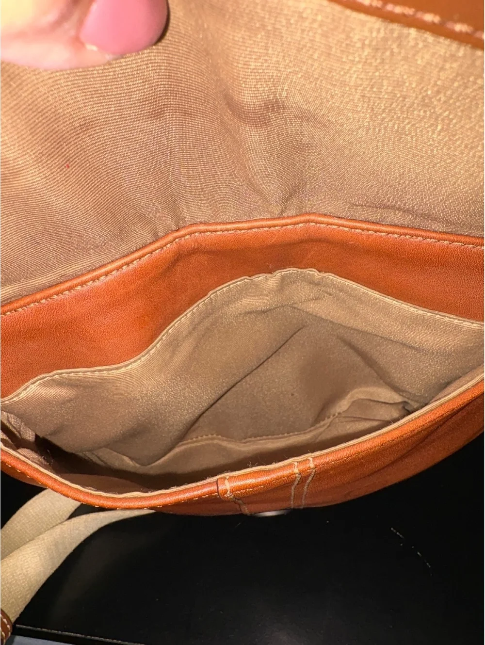 Coach Soho Y2K Vintage Tan Leather Buckle Flap Bag Crossbody