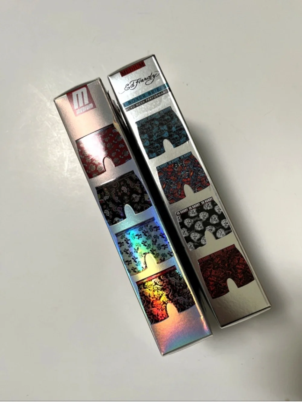 Ed Hardy 8pc Performance Boxer Briefs Bundle Medium Tattoo Multicolor NIB