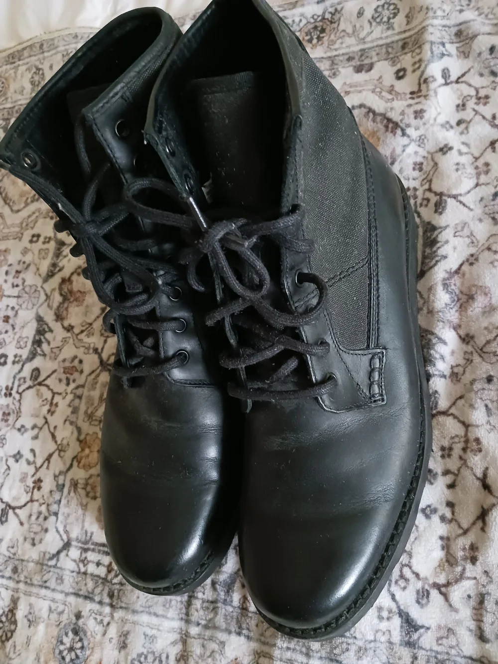 American Eagle Outfitters Black Lace-Up Men's Boots
