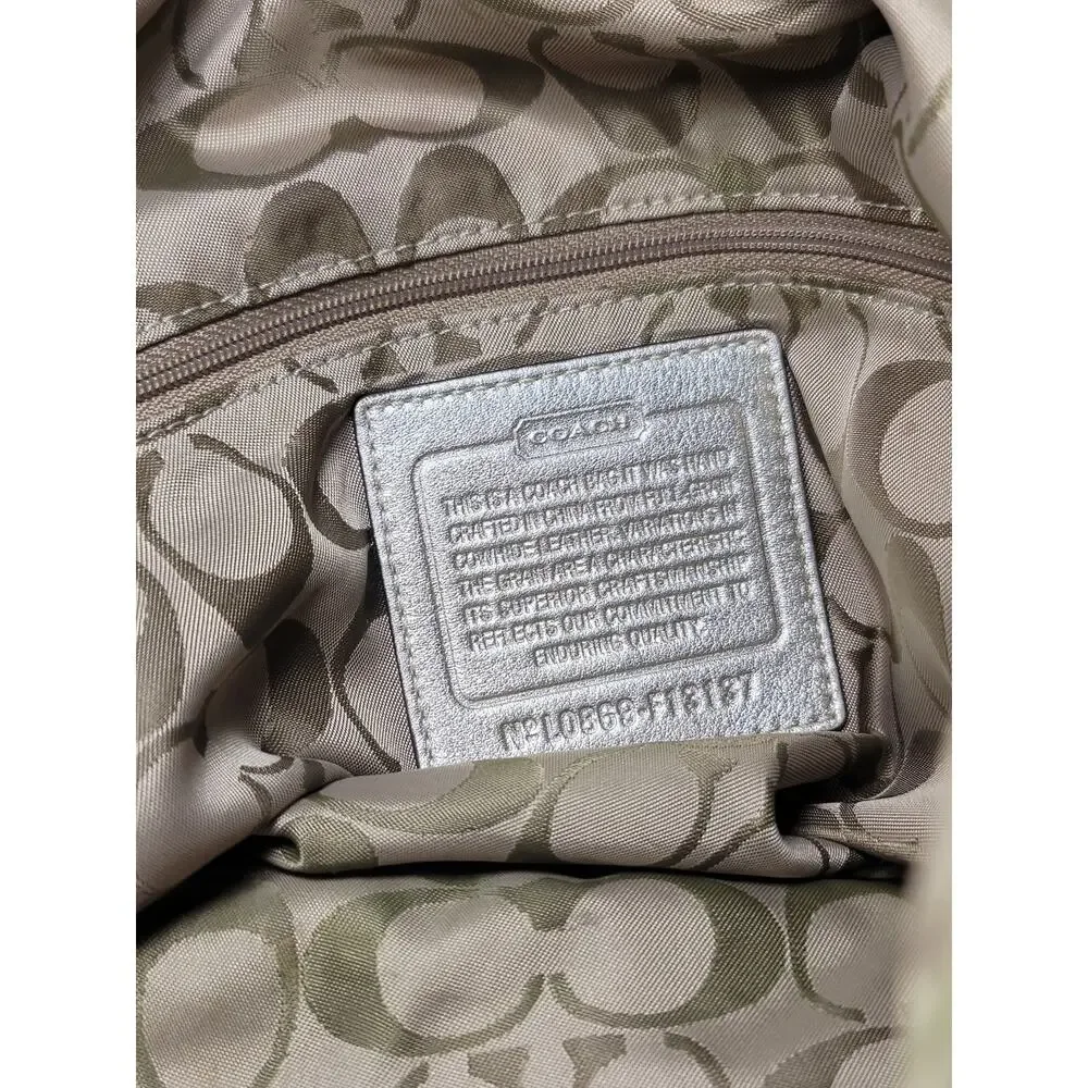 Coach Y2K Soho Courtney Dome Satchel metallic gold leather w/ whipstitch