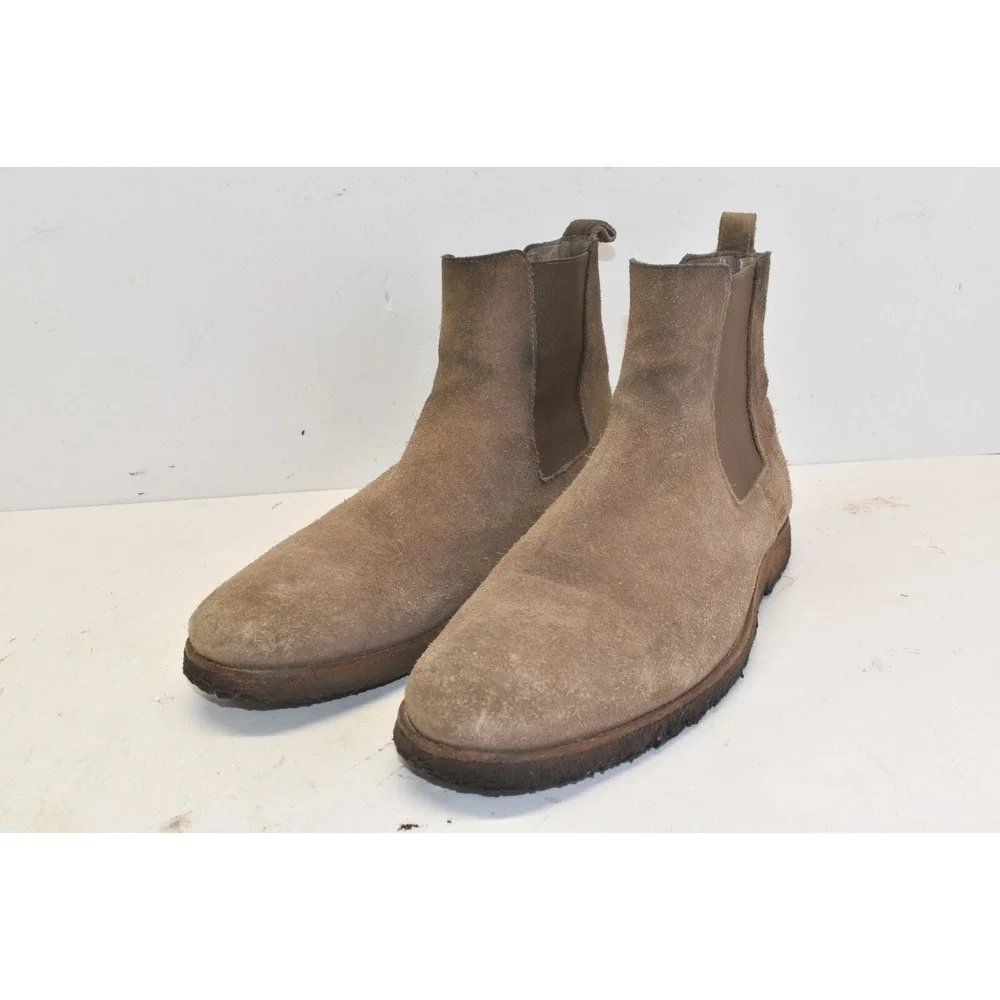 AllSaints Mens Harley Chelsea Boots 11.5 EU 44‎ Brown Suede Luxury Preppy Hype