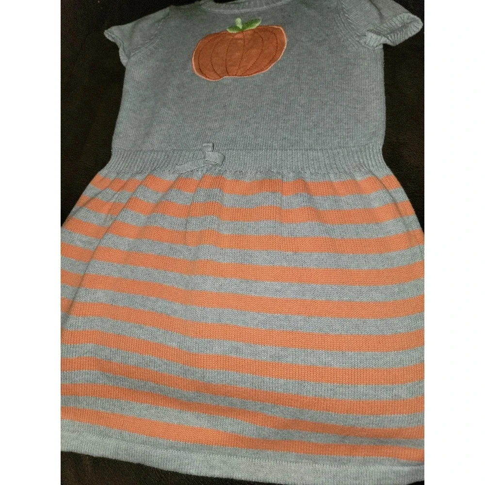 Gymboree Halloween shop fall pumpkin sweater dress size 7