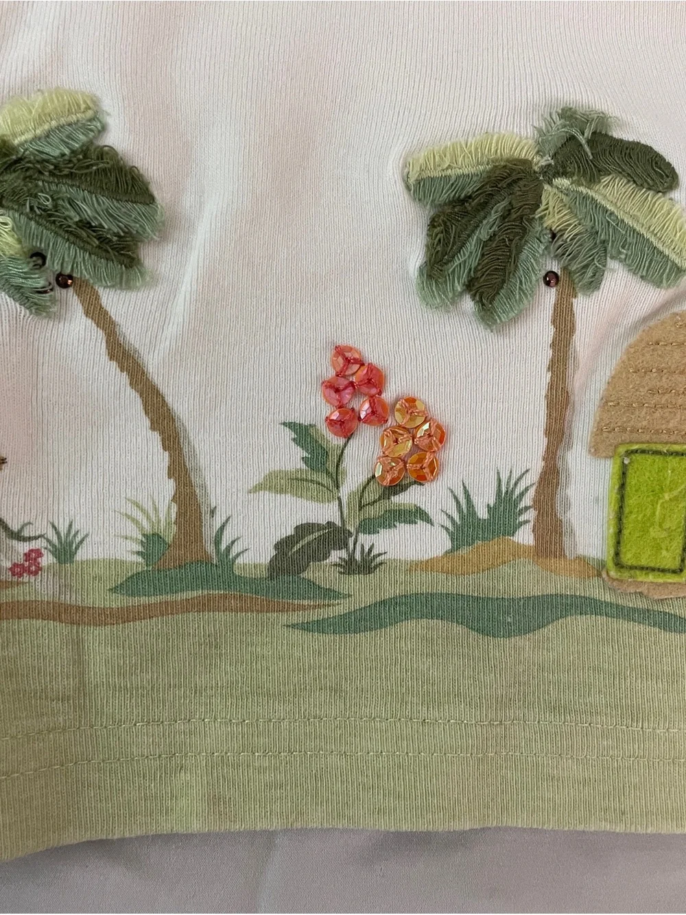 Gymboree Aloha White Tropical Embroidered Tank Top Girl Sz 5