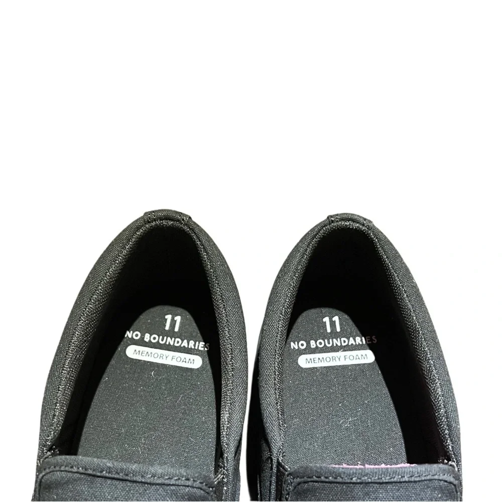 No Boundaries Men's Black Slip-On Loafers Size 11