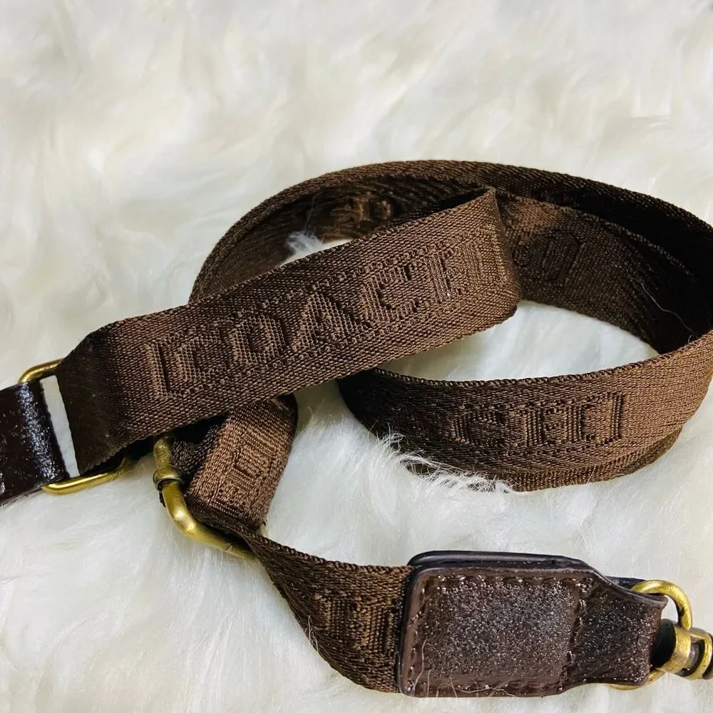 Brown Coach Webbing Strap