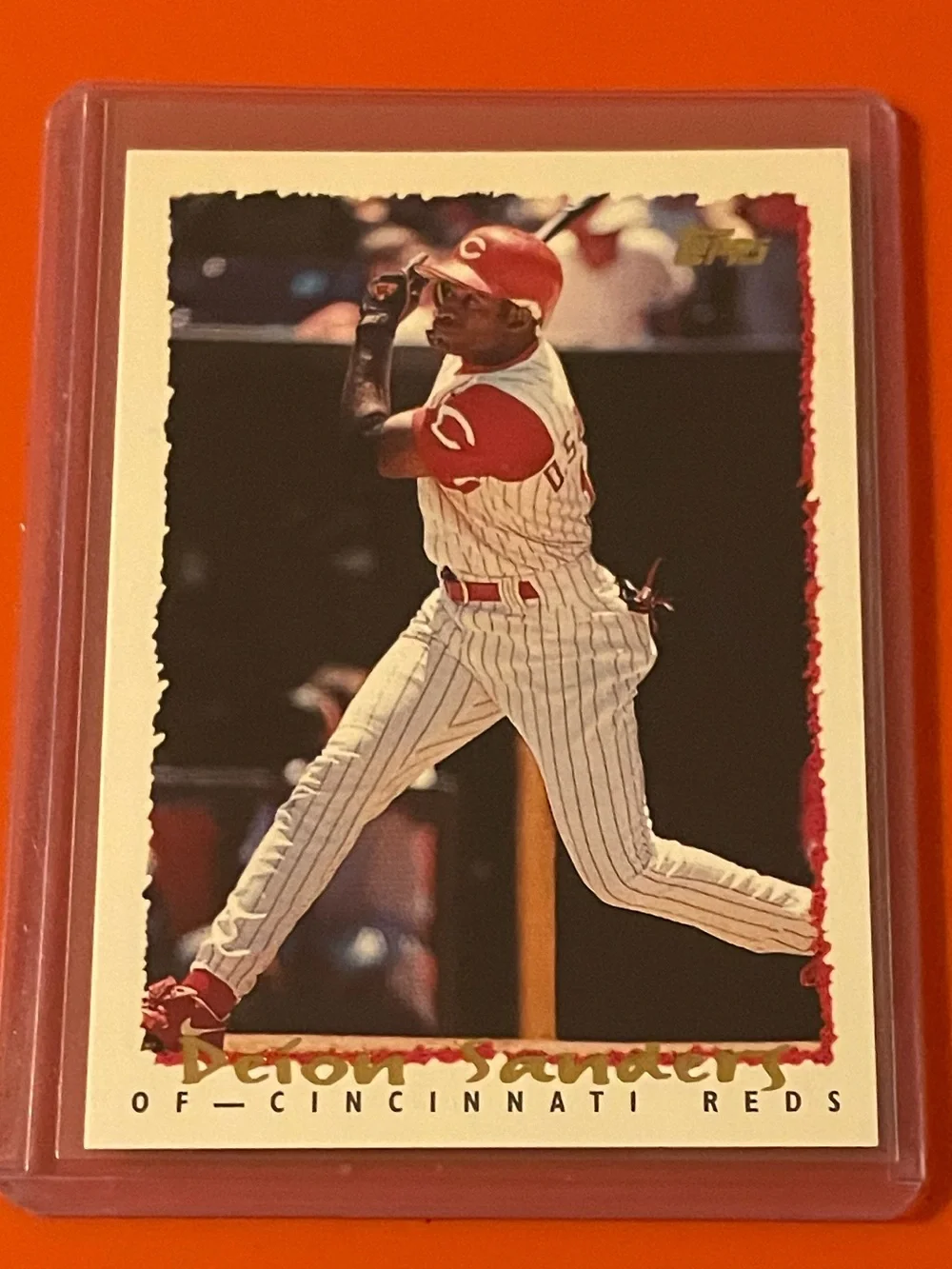Deion Sanders #508 1995 Topps Baseball Trading Card