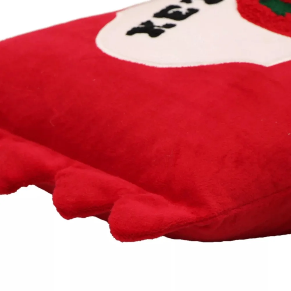 Ketchup Graphic Red Accent Pillow