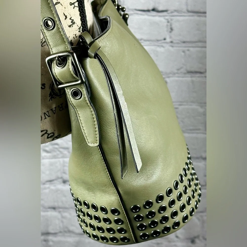 Coach Bleeker Grommets Mini Duffel In Olive Green