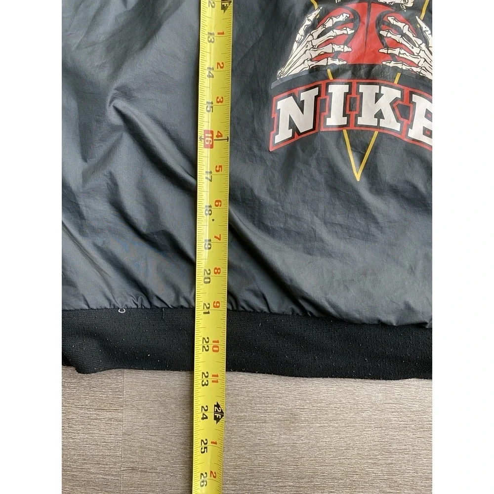 Nike Basketball Frenzy Skull Full Zip Hooded Boys Windbreaker Jacket Black Large