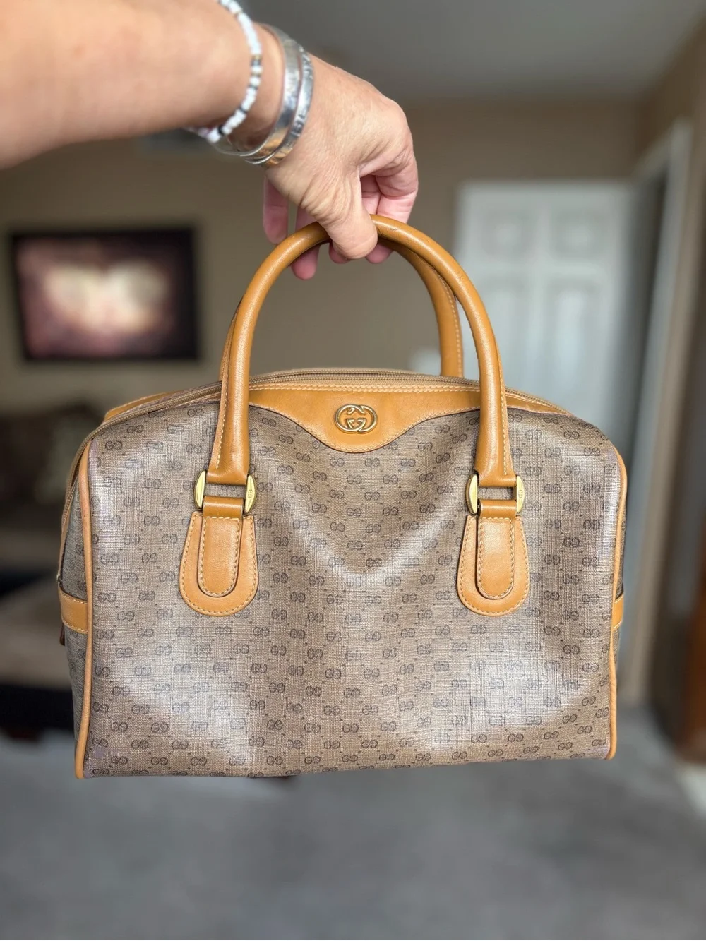 Vintage Gucci Mini Monogram Boston Bag