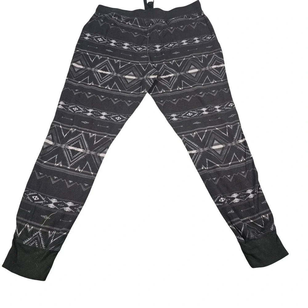 Polo‎ Ralph Lauren Mens Pajama Lounge Pants Black Aztec Print Drawstring XL