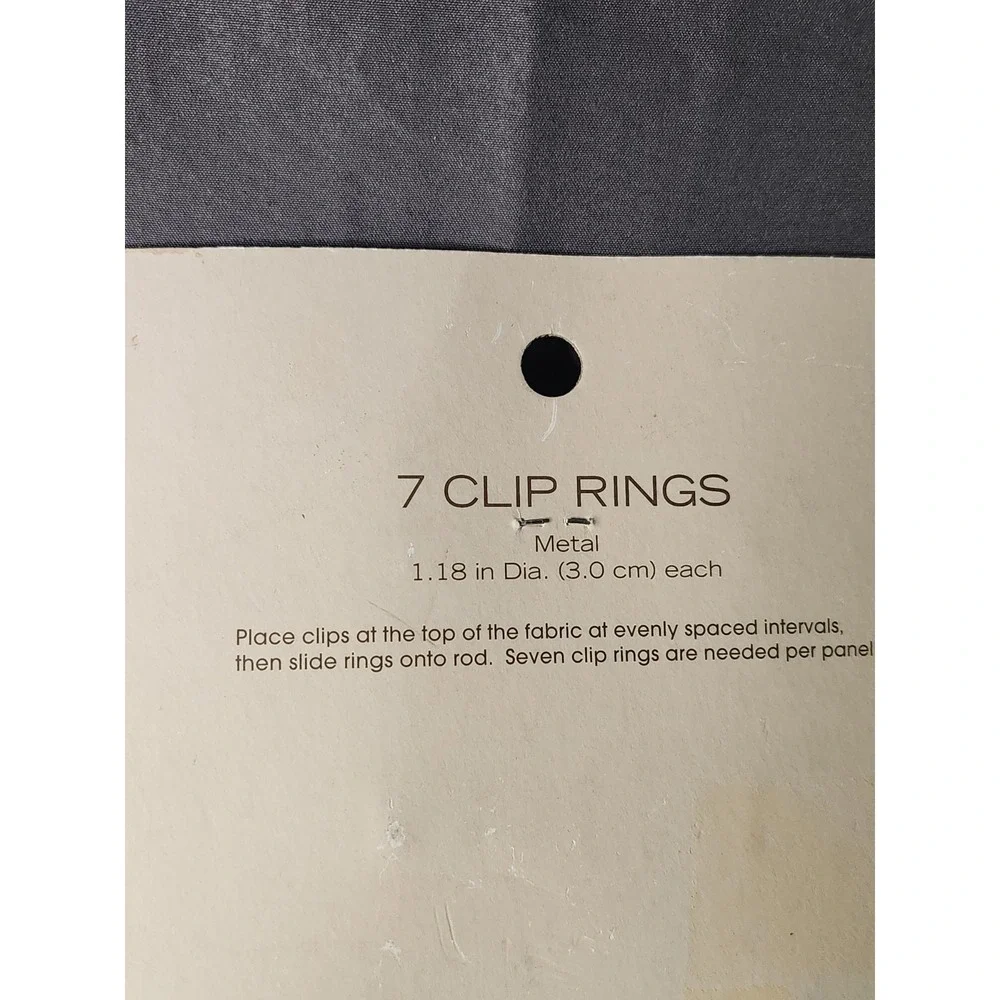 Jaclyn Smith 7‎ Clip Metal Curtain Panel  Rings  - Burnished Bronze 1.18 in~NIP