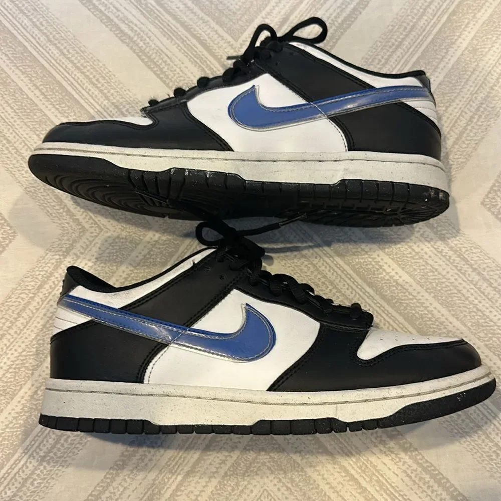 Nike Dunk Low Boys Black/Hyper Royal/Summit White/Black Sneakers - Size 6.5