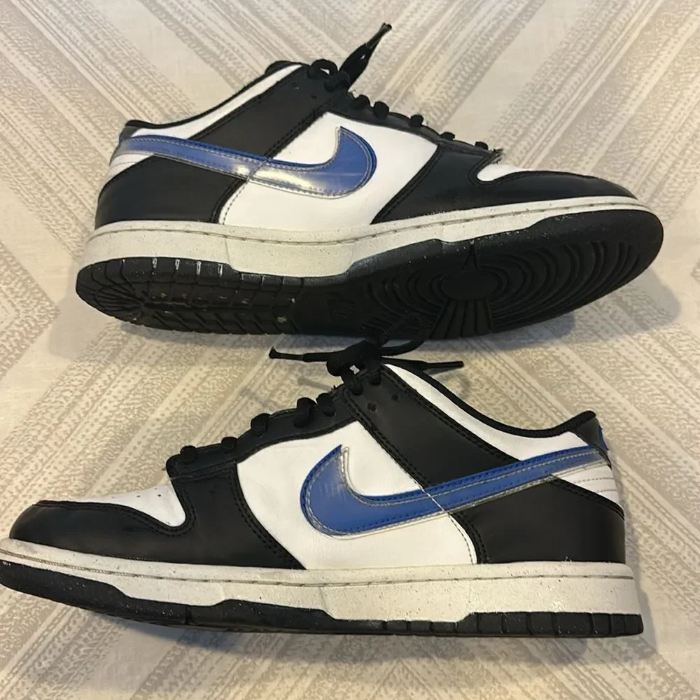 Nike Dunk Low Boys Black/Hyper Royal/Summit White/Black Sneakers - Size 6.5