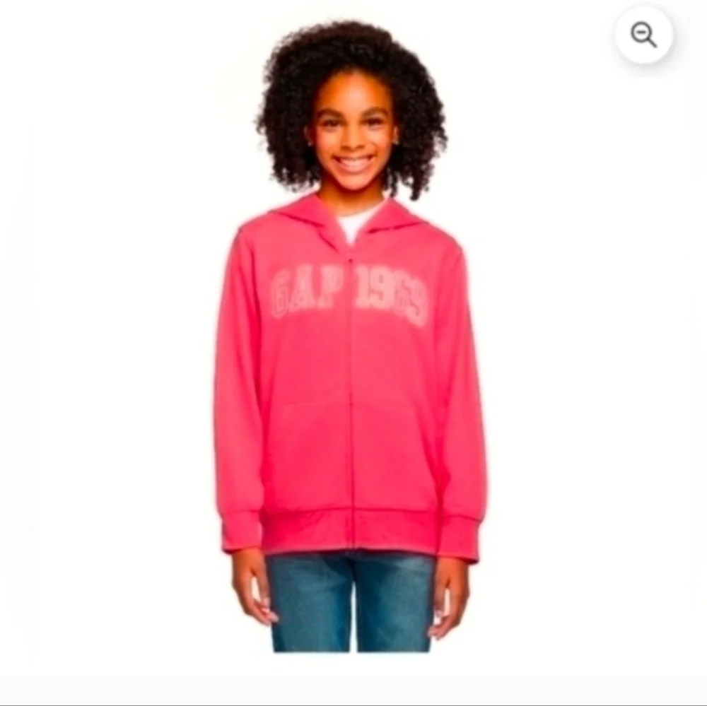 Gap Kids Full Zip French Terry Jacket PinkSize L 10-12