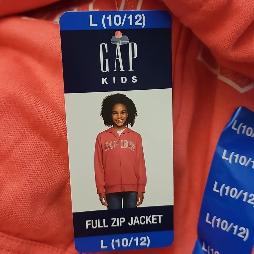 Gap Kids Full Zip French Terry Jacket PinkSize L 10-12