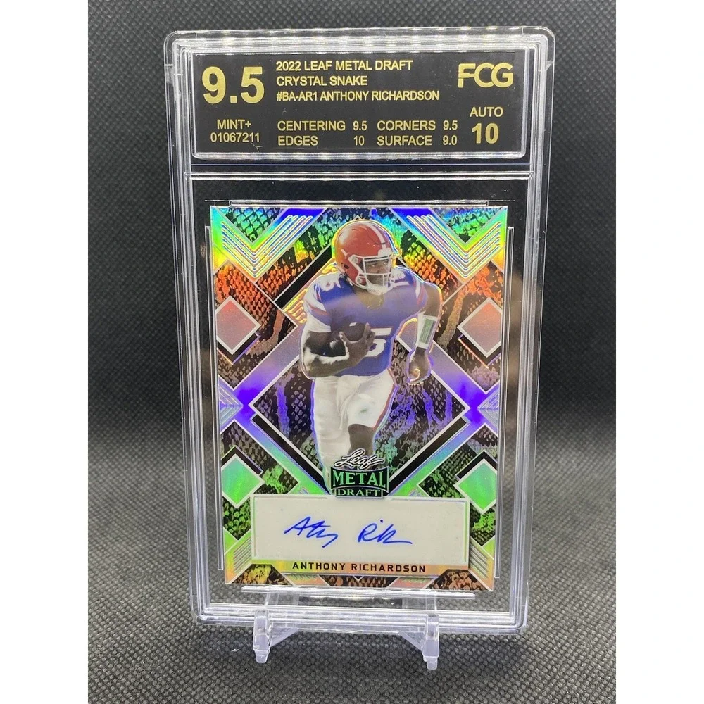 FCG 9.5 ANTHONY RICHARDSON 2022‎ LEAF METAL DRAFT CRYSTAL SNAKE SKIN AUTO #1/5