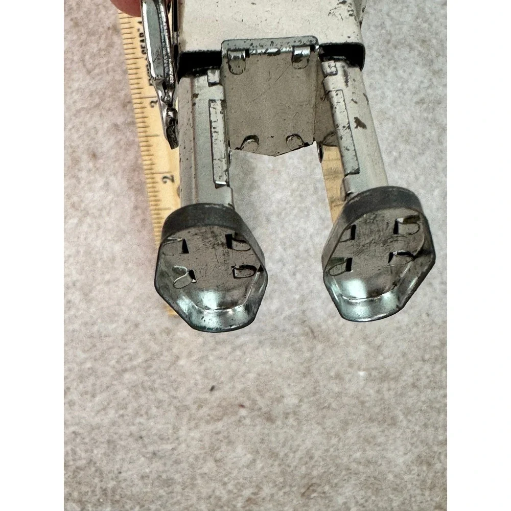 Silver Atomic Robot Christmas Ornament Wind Up Style‎ Tin Toy Retro