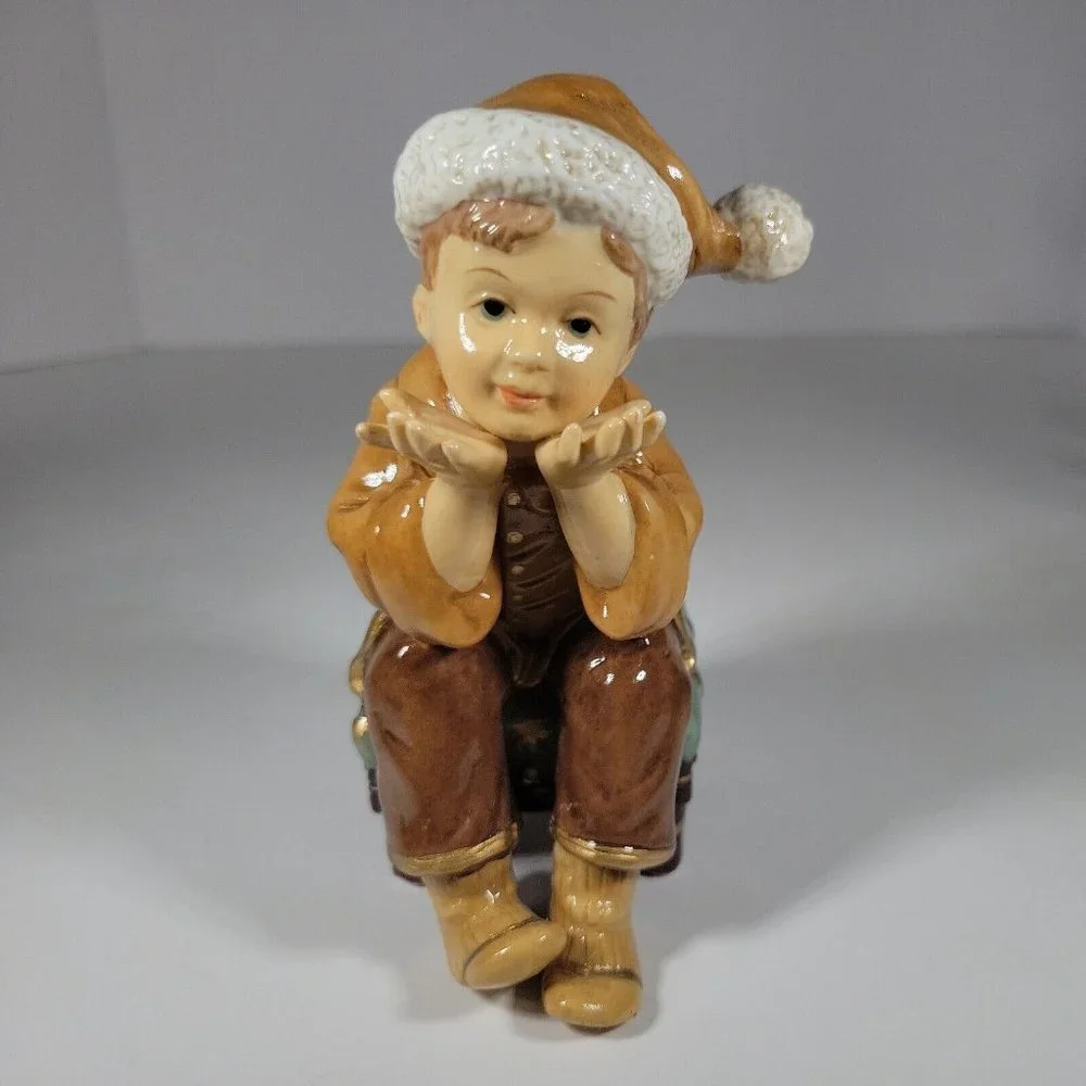 Heritage Mint LTD 2003 Porcelain Christmas Setting 1 REPLACEMENT PIECE Boy Stool