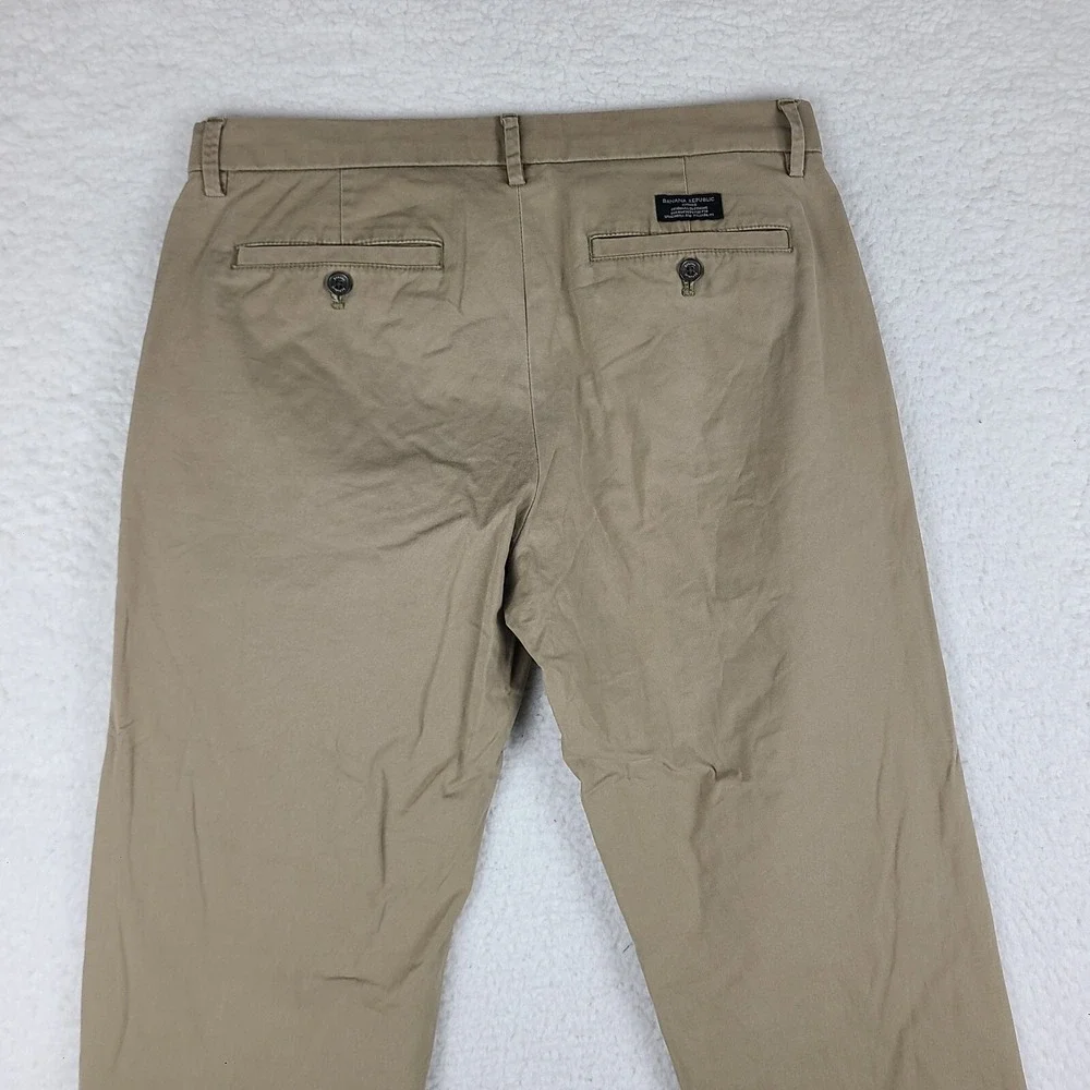Banana‎ Republic Pants Mens 32x34 Acorn Brown Slim Straight Mason Chino Slacks