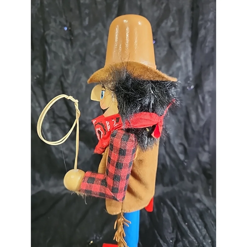 nut cracker of the west ,cowboy with his rope