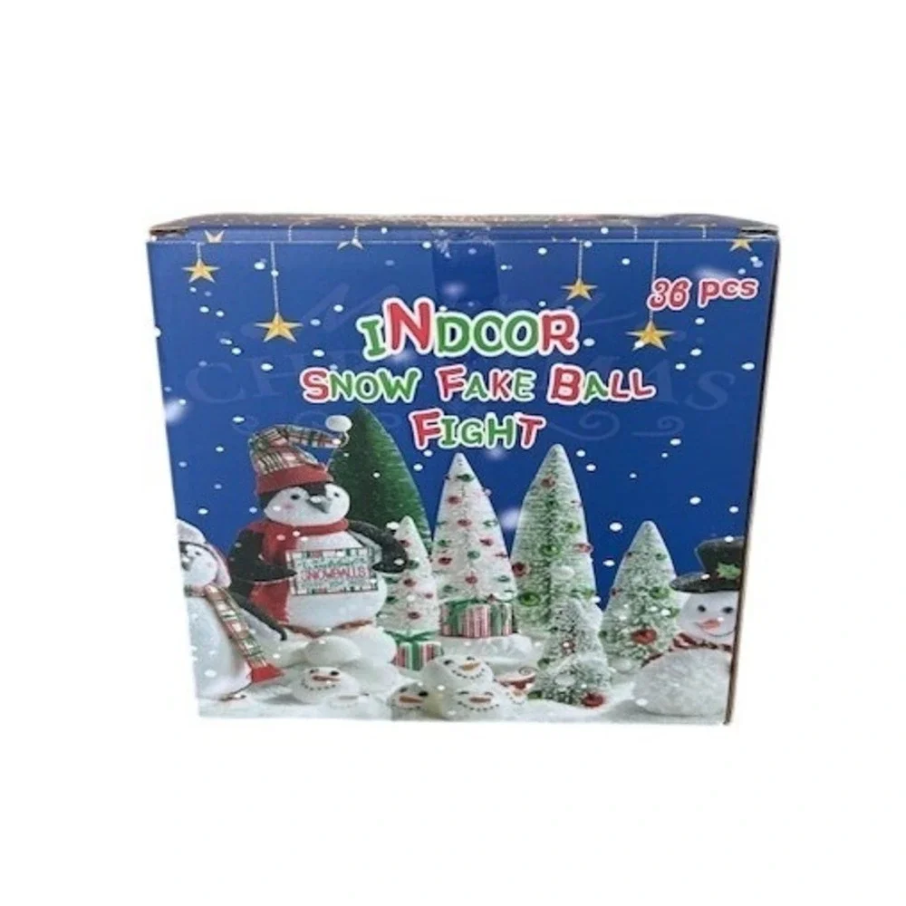36 Pcs Indoor Snow Fake Ball Fight Snowballs Elf Pets Christmas Holiday‎ Toy