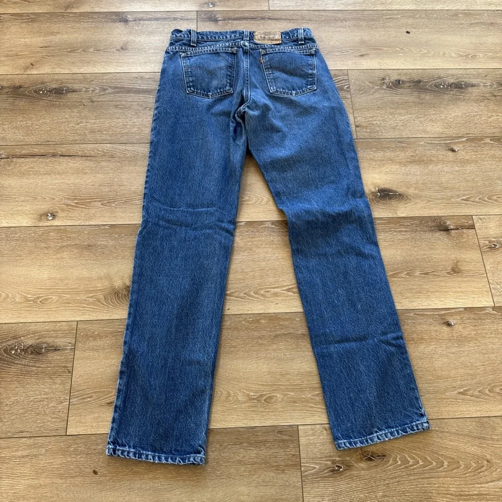 Vintage Levis 506 Jeans Mens 31 x 34 Denim‎ Relaxed Fit Straight Leg Orange Tab
