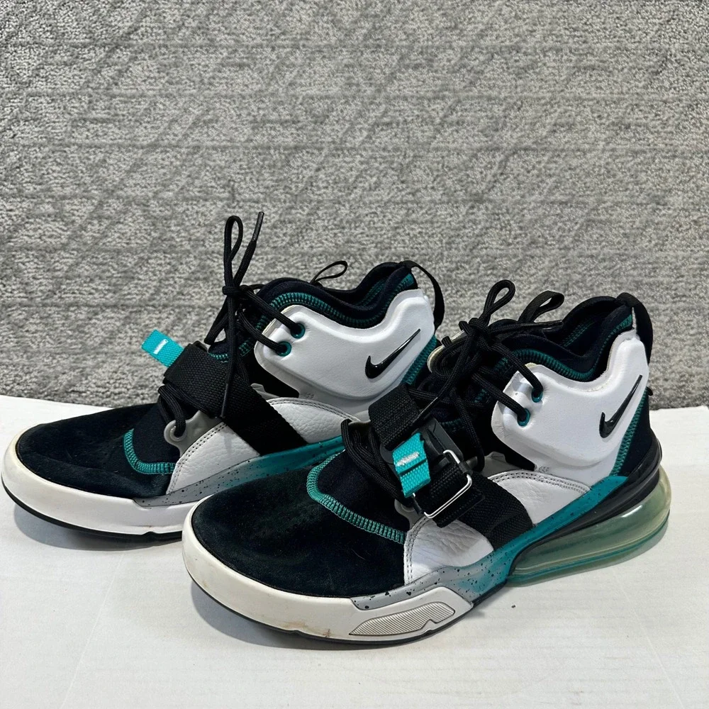 Nike Air‎ Force 270 Men's Black White Teal Athletic Shoes Size 11