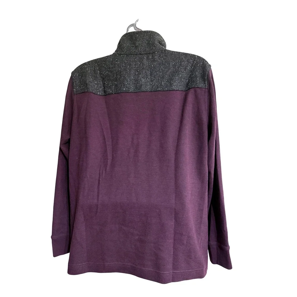 Banana Republic Men's XL Purple Heathered 1/4‎ Zip Pullover Long Sleeve