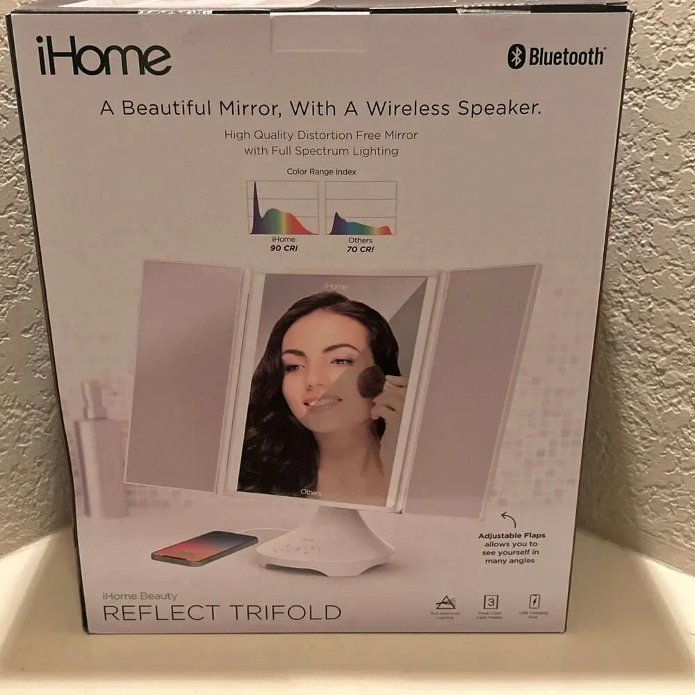 iHome vanity mirror