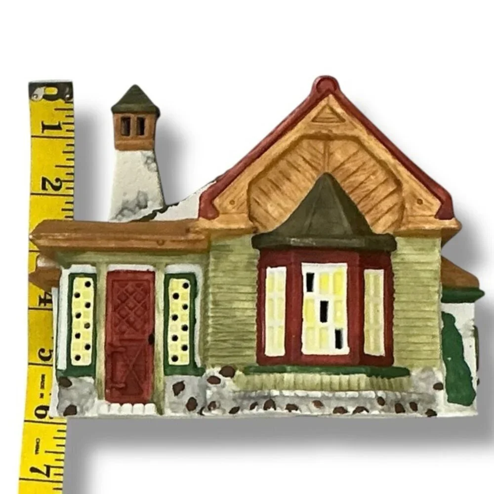 Vintage Holiday Village Illuminated House Porcelain OurTown Series 1992