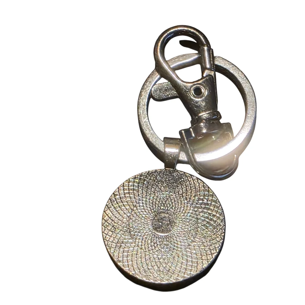 Silver Keychain with Inspirational Quote