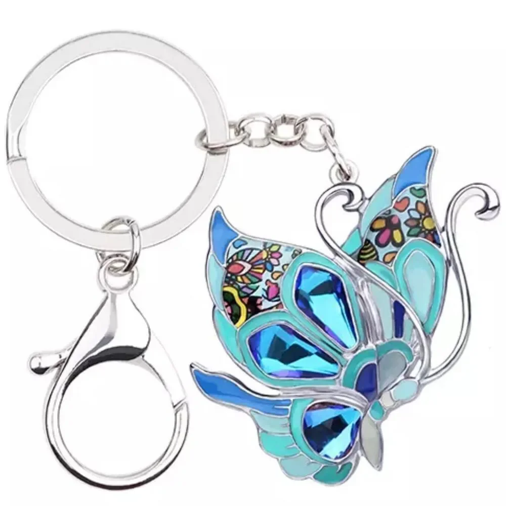 BLUE BUTTERFLY KEYRING‎