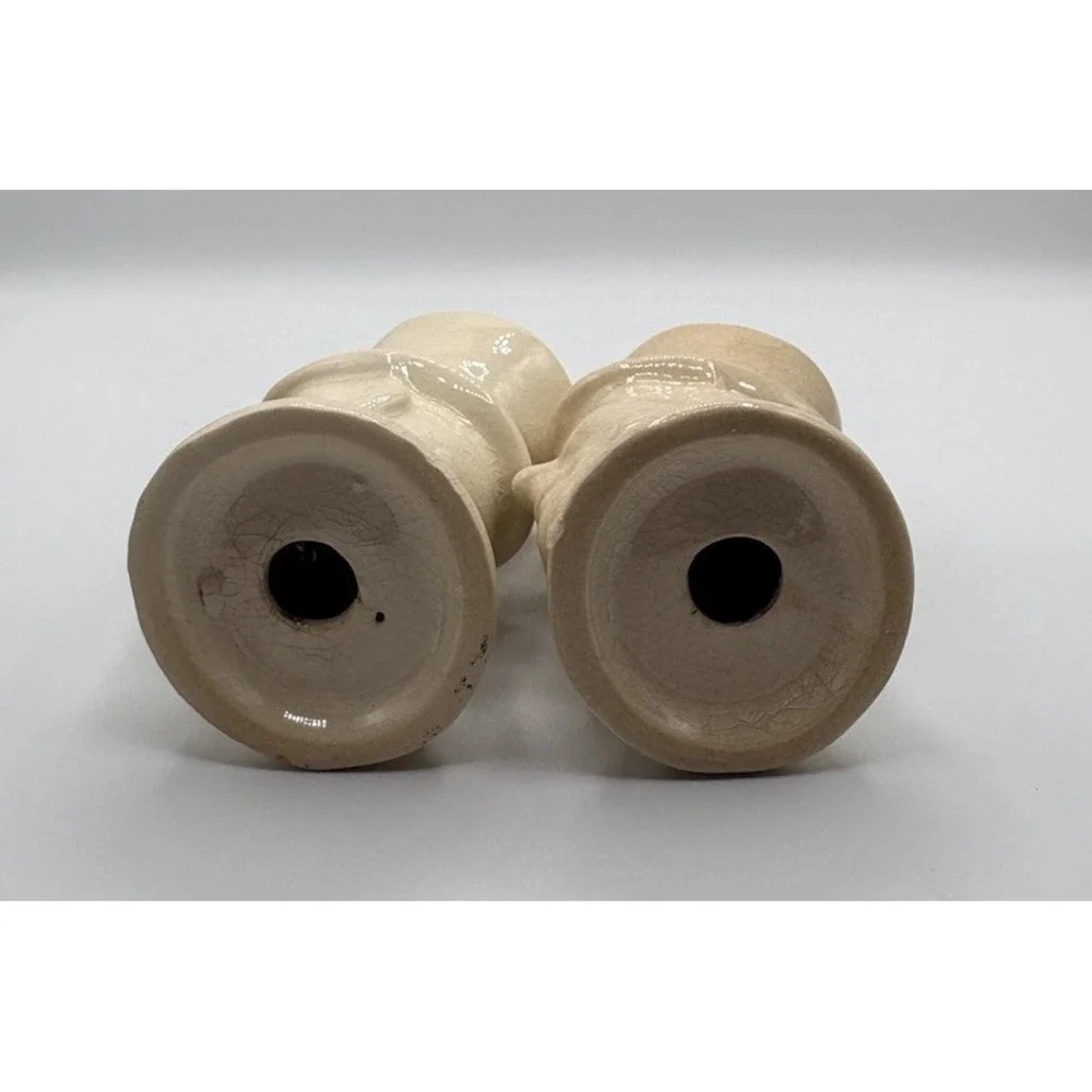 Vintage White Top Hat Men‎ Salt & Pepper shakers 3