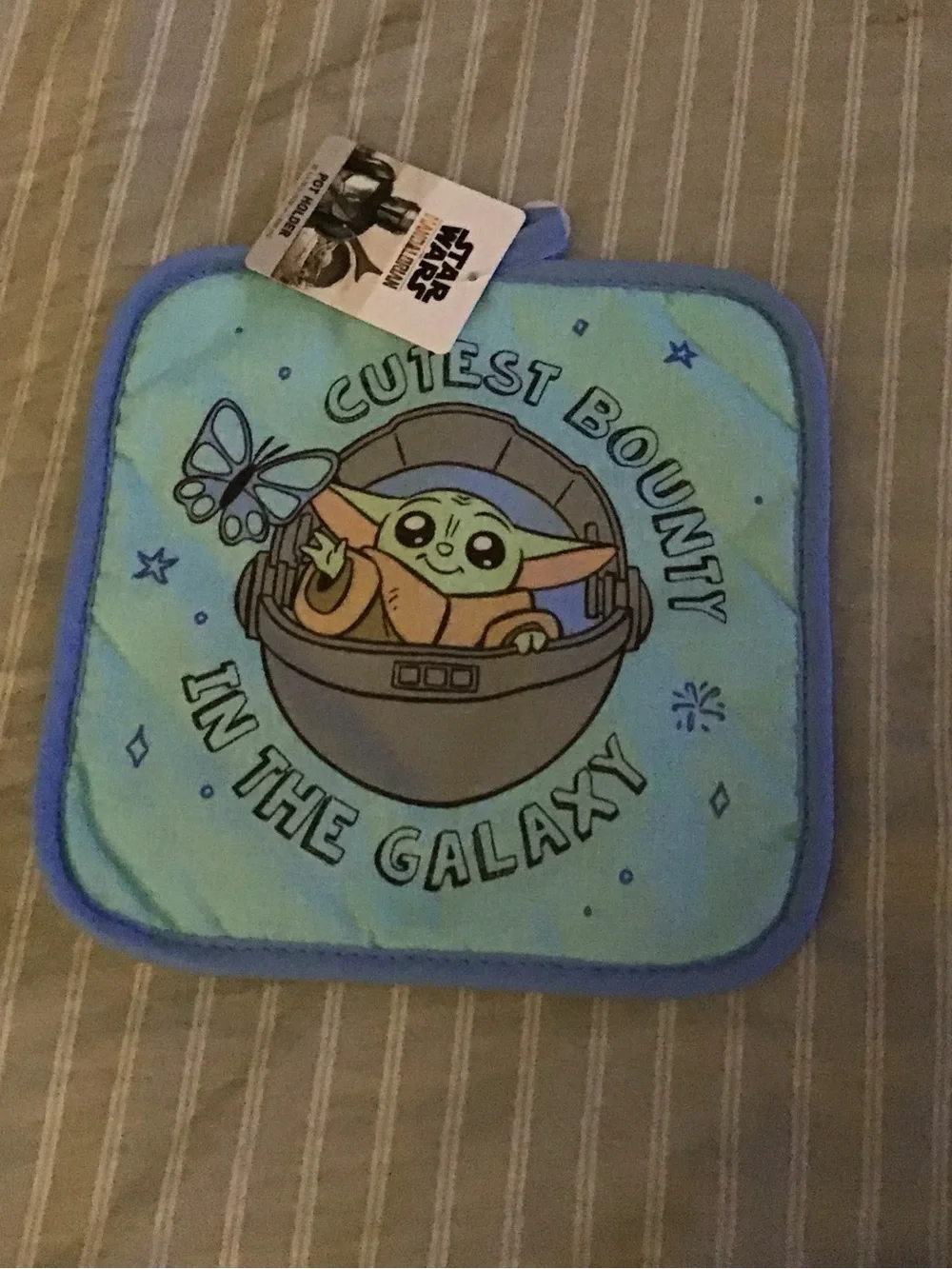 Star Wars Baby Yoda Green Blue Pot Holder
