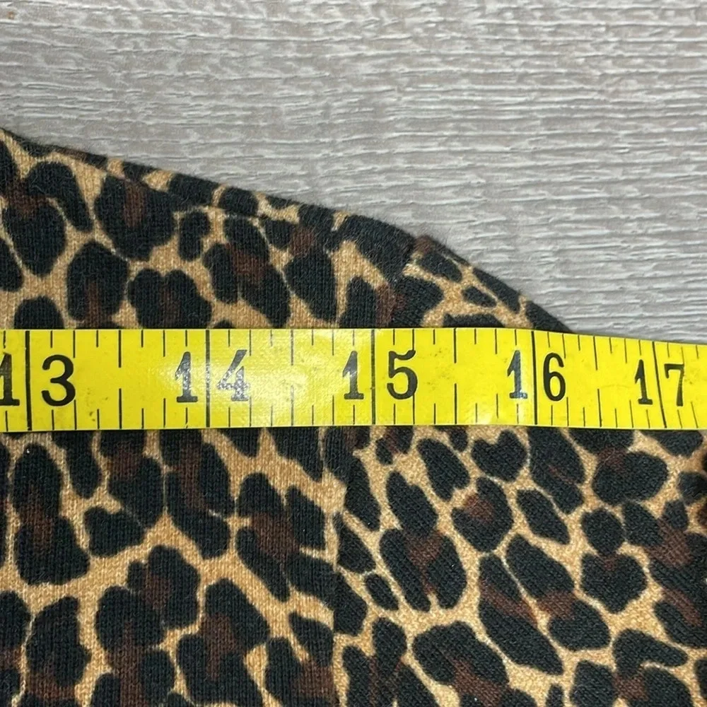 NWOT J. Crew Leopard Print Crewneck Raglan Sleeve Sweatshirt XS