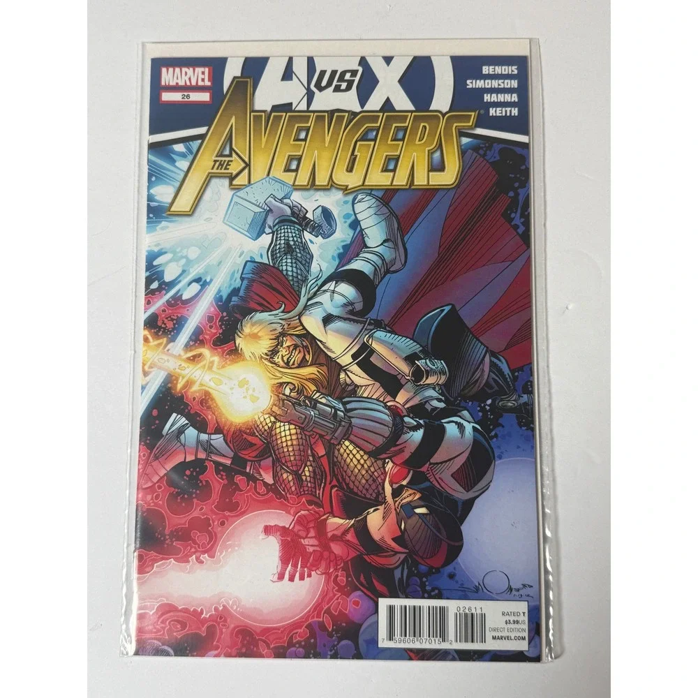 Marvel Avengers vs X-Men 26 Thor‎ vs Cyclops Bendis Simonson 2012