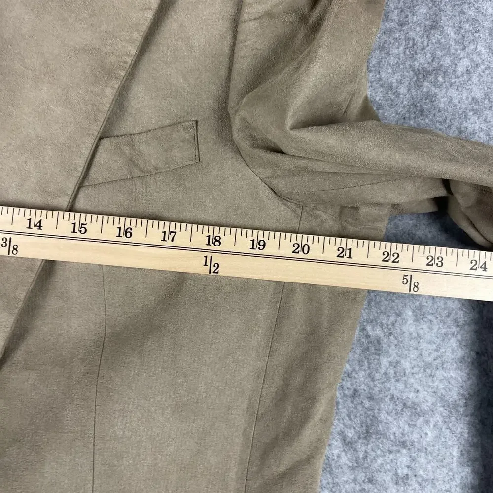 Vintage Christian Dior‎ Monsieur Suede Blazer Sport Coat Mens 42R Beige 2 Button